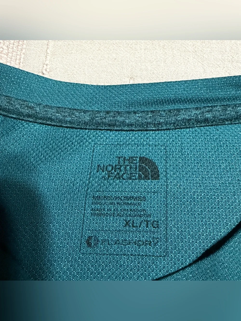 The North Face FlashDry Men's Teal Blue/Green Breathable Crew Neck Tee Size XL